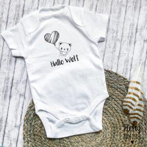 Babybody "Bär - Hallo Welt"