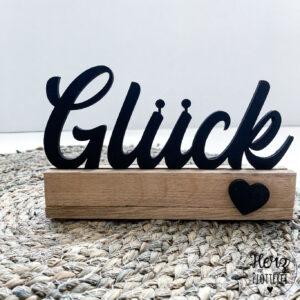 Dekoschriftzug "Glück"