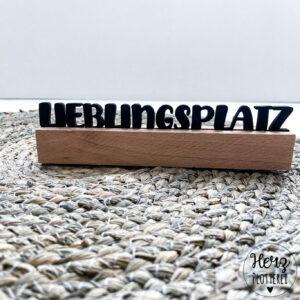 Dekoschriftzug "Lieblingsplatz"