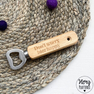 Flaschenöffner "Don't worry bier happy"