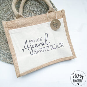 Jutetasche "Bin auf Aperol Spritztour"