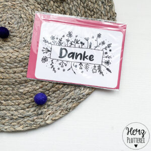 Karte "Danke" pink