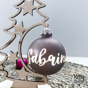 Weihnachtskugel graviert