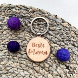 Schlüsselanhänger Holz "Beste Mama"