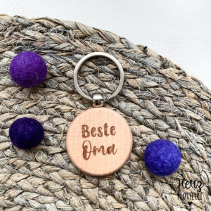 Schlüsselanhänger Holz "Beste Oma"