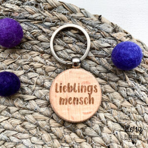 Schlüsselanhänger Holz "Lieblingsmensch"