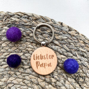 Schlüsselanhänger Holz "Liebster Papa"