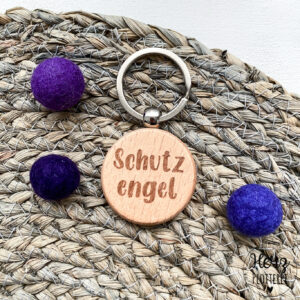 Schlüsselanhänger Holz "Schutzengel"