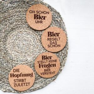 Untersetzer "Bier"-Sprüche