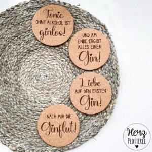 Untersetzer "Gin"-Sprüche